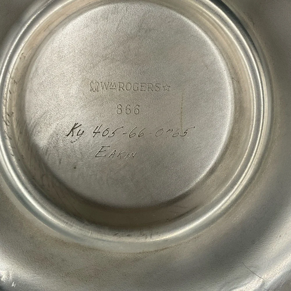 Vintage WM Roger’s Silver-Plate Holloware Round Serving Tray Platter